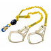 Yellow, silver 3M DBI-SALA 1246350 EZ-Stop F2 100% Tie-Off Stretch Web Shock-Absorbing Lanyard 6 ft