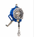 Silver and blue 3M DBI-SALA 3400874 Sealed-Blok 3-Way Retrieval Self-Retracting Lifeline Stainless Steel Cable 85 ft