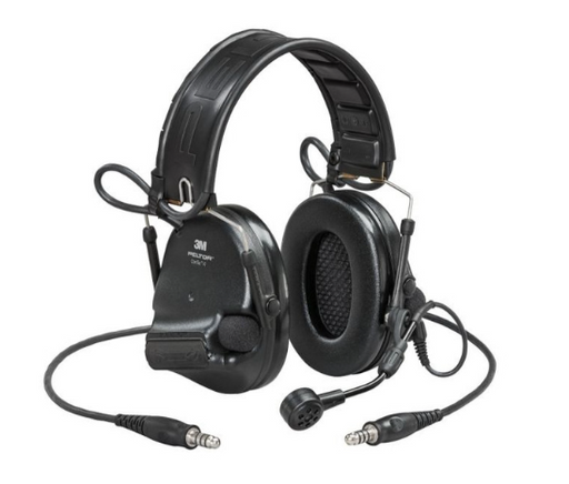 3M PELTOR SwatTac V Headset MT20H682FB-19 SV Foldable Dual Lead NATO Wiring Black