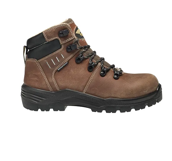 Avenger A7451 Women's Foundation Brown Composite Toe Waterproof Work Boot
