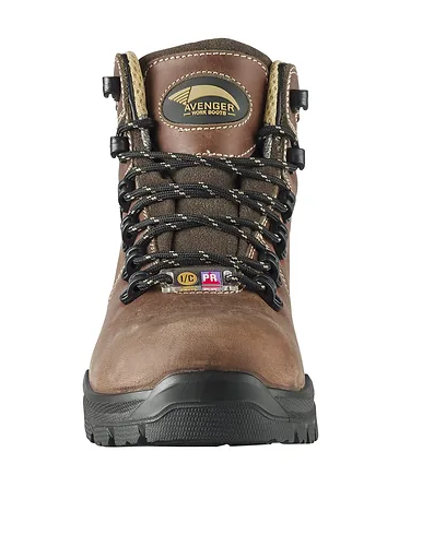 Avenger A7451 Women's Foundation Brown Composite Toe Waterproof Work Boot
