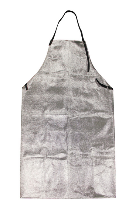 Chicago Protetive Apparel 548-AKV Aluminized 24”X48” Para Aramid 19 oz Bib Apron
