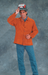 Man wearing Chicago Protective Apparel 600-CL Rust Split Leather Jacket (Style B)