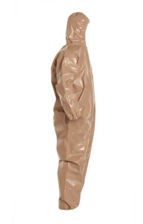 DuPont C3127T TN Tychem 5000 Coverall Standard Fit Hood Elastic Wrists and Ankles Storm Flap with Adhesive Closure Taped Seams Tan | No Tax