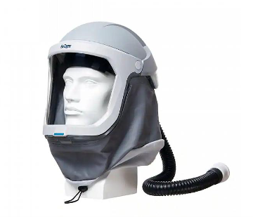 Black, gray, white Draeger 3710785 X-plore 8000 Helmet with PC Visor L3Z on white background