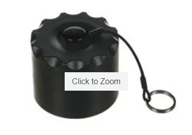 Black Draeger 4057037 Universal Rechargeable Lithium-Sulfur Dioxide Battery Cap Assembly on white background