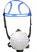 Blue, white, black Draeger R55881 X-Plore 2100 Half Mask EPDM for Particulates on white background
