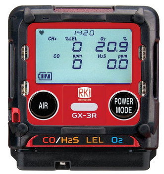 RKI Instruments 72-PAX-C-50 GX-3R Pro, 4 gas, LEL / O2 / combo H2S  CO