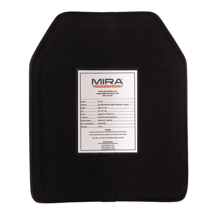 MIRA Safety MT-LVL4 Tactical Level 4 Body Armor Plate |  No Sales Tax