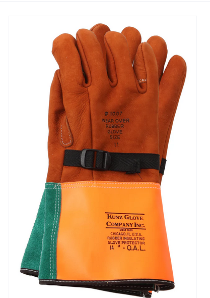 Kunz 1007-4  Primary High Voltage 13” Leather Protectors