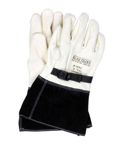Kunz 1050-3FRBL Cowhide High Voltage Primary Protector 12"  Gloves 
