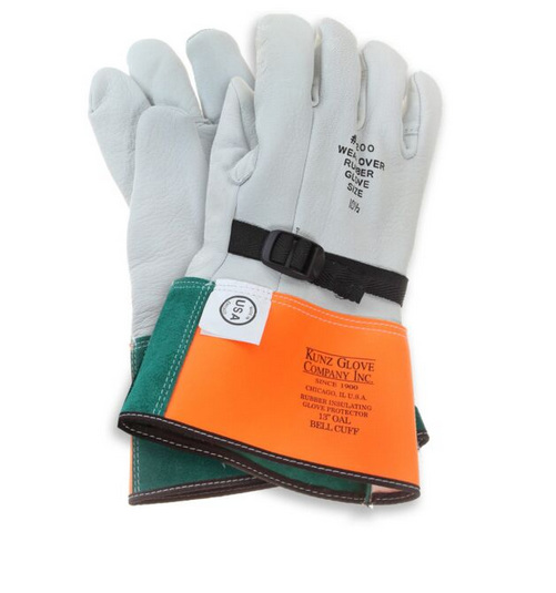 Kunz 1200-4 Goatskin Primary High Voltage Leather Protectors 13’ Gloves 