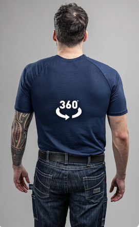 National Safety Apparel C52FKSR DRIFIRE® FR Control Short Sleeve T-Shirt Navy Blue