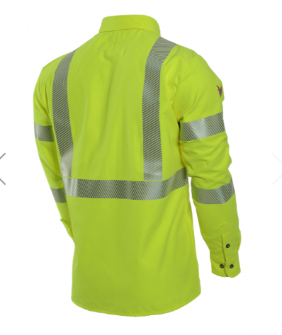 National Safety Apparel DF2-AX3-324LS-HY Drifire FR Hi-Vis Utility Shirt Type R Class 3