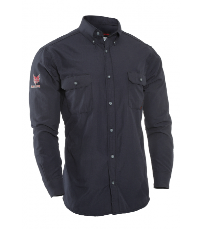 National Safety Apparel DF2-CM-450C-LS-NB Drifire 4.4 FR Work Shirt on white background