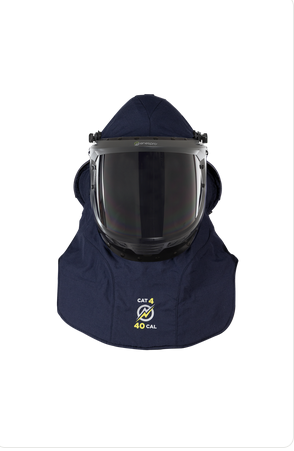 National Safety Apparel EN40A2-LFH-FAN Enespro® Airlite Ascend™ 40 Cal Arc Flash Lift Front Hood with Dual Fans