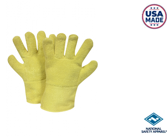 National Safety Apparel G43RTRF12 LG and XL Kevlar Terry High Heat 12” Glove