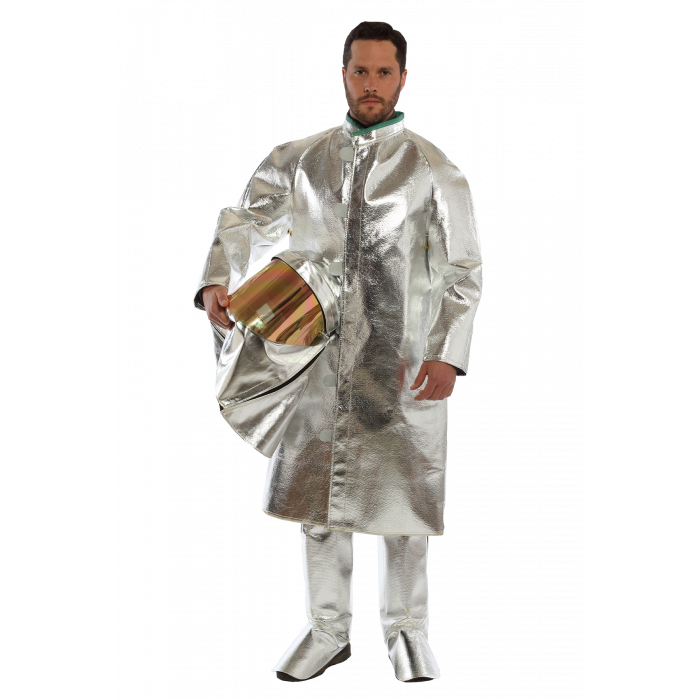 National Safety Apparel H15H5GOLD Flip Shield Carbon Armour Silvers Deluxe Hood