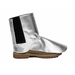 silver and black National Safety Apparel L09TATAVCXX Aluminized Spats on white background