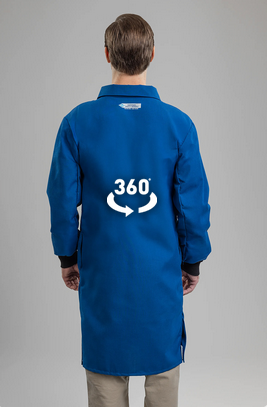 National Safety Apparel LABCR-RB NSA FR Chemical Resistant Lab Coat w/ Pockets