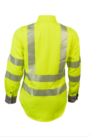 National Safety Apparel SHRTS1C3W DRIFIRE® FR Women's Hi-Vis Lightweight Work Shirt Class 3