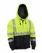 Yellow,  black, silver National Safety Apparel SWSHEHZC3 Drifire FR Hybrid Deluxe Zip Front Sweatshirt Type R Class 3