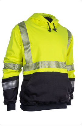 National Safety Apparel SWSLHE03 DRIFIRE FR HV Hybrid Lined Pullover Hoodie Class 3