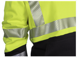 National Safety Apparel SWSLHE04 DRIFIRE FR HV Hybrid Lined Zip Front Hoodie Class 3