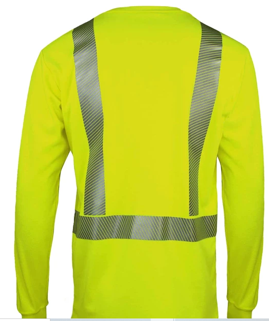 National Safety Apparel TEEY2LSPC2 DRIFIRE FR Hi-Vis Dual Hazard Long Sleeve T-Shirt Class 3