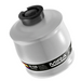 Gray and black MIRA Safety VK-530 Smoke / Carbon Monoxide Filter Cartridges on white background