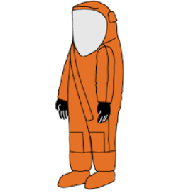 Kappler Z5H382 Vapor Total Encapsulating Suit Front Entry Level A