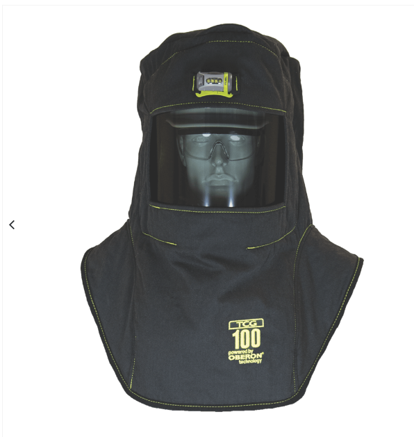Oberon TCG6B-ESL | 100 Cal TCG Deluxe Arc Flash Kit (Hood, Coat with Escape Strap, and Bib-Overalls with 26″ Leg Zippers)