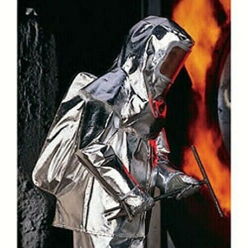Silver Lakeland 320-32AG thermal apparel against flame and black ground