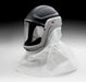black and white 3M M-405 Helmet shroud on white and black background