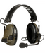 Green 3M Peltor MT20H682FB-47 GN ComTac V Headset Foldable on white background