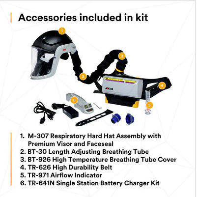 3M™ TR-800-HIK  Versaflo™ Powered Air Purifying Respirator Heavy Industry Kit