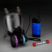 Multi color 3M 6800PF/6900PF Powerflow Face-Mounted Powered Air Purifying Respirator on gray and black background