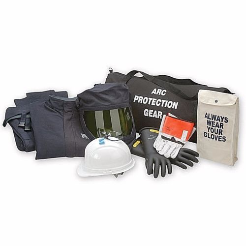 Black, white, orange color Chicago Protective Apparel AG43 electrical safety kitr on white background