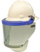 tinted faceshield blue bracket arc flash Paulson 9004940 on white background