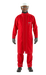 Red Ansell 66-663 Polyester Trilaminate Chemical Splash/Spray Jacket  on checkered gray/black background