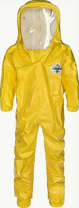 Yellow Lakeland C4T400Y suit on white background