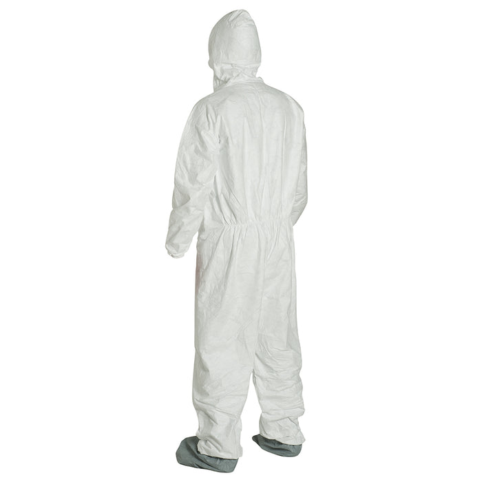 DUPONT TY122S Coverall Respirator Fit Hood Elastic Wrists Skid-Resistant Boots 25/CS