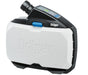 White and black Draeger R59500  PAPR blower unit on white background