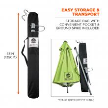 Ergodyne 12969 Shax 6199 Lightweight PE 7.5 Foot Lime Green | Free Shipping and No Sales Tax