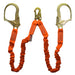Orange and gold Guardian Fall 01298 Stretch Internal Shock Absorbing Lanyard on white background