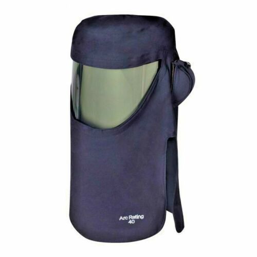 Blue Enespro National Safety Apparel H65UQUQFAN40PV 40cal Arcguard Cross Vent Hood  on white background