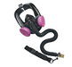 Black and pink Honeywell 78005 and 78005S Combination Supplied Air and Air-Purifying Respirator on white background