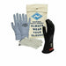 Black, gray, white kit National Safety Apparel Enespro KITGC0 AG CLASS 0 Arcguard Rubber Voltage Glove Kit on white background