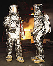 Silver LAKELAND 730 Aluminized Glass Fabric Proximity Pants