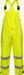 YELLOW and reflective Lakeland ABPVC10LY bib style rain pants on white background